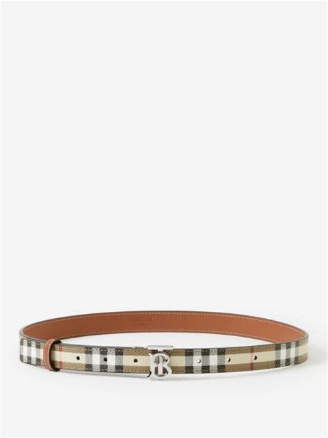 burberry monogram motif check belt|burberry leather belt.